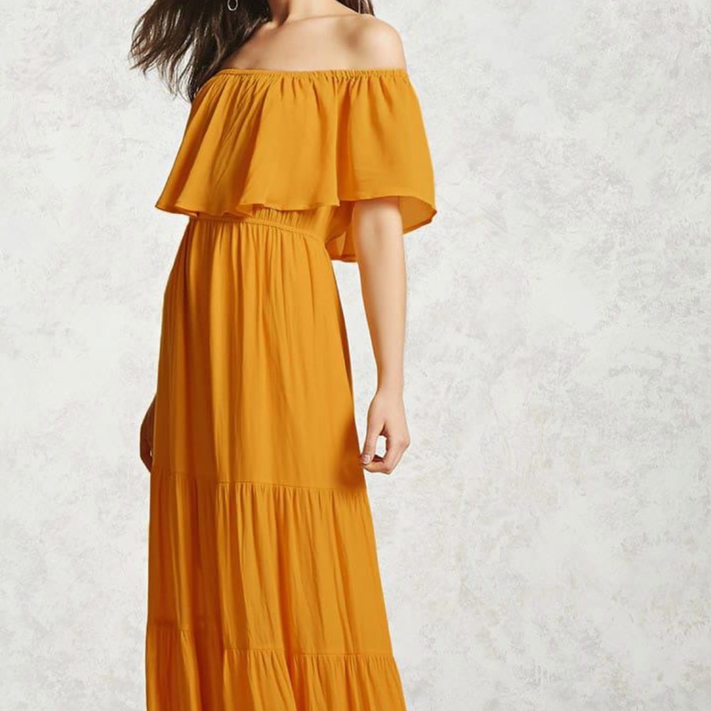 Forever 21 off shoulder maxi dress
